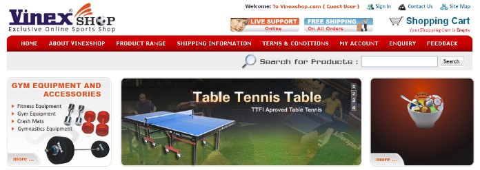 Online Sports Equipment Shop